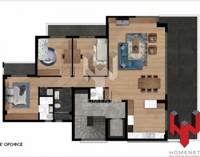 (Продажа) Жилая Апартаменты || Афинф Юг/Эллинико - 126 кв.м, 3 Спальня/и, 587.000€ 